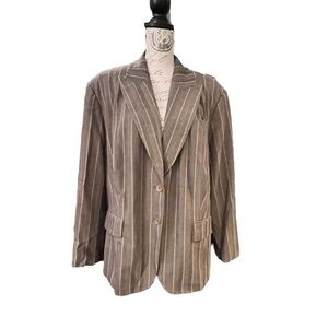 Nygard Collection Pin Stripe Blazer Women’s 22‎ Pockets 2 Button Jacket Career